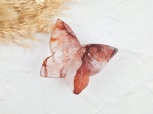 Hematoide kwarts vlinder (red healer/fire quartz)