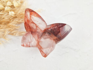 Hematoide kwarts vlinder (red healer/fire quartz)