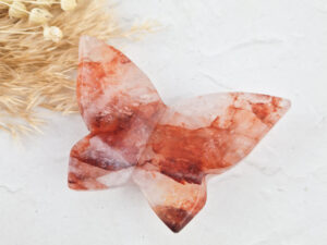 Hematoide kwarts vlinder (red healer/fire quartz)