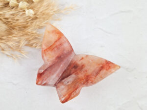 Hematoide kwarts vlinder (red healer/fire quartz)