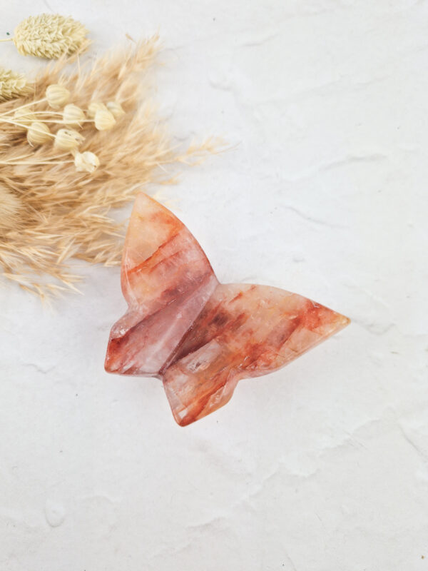 Hematoide kwarts vlinder (red healer/fire quartz)